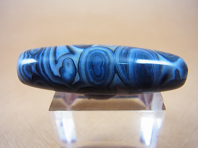 画像: ボツワナ産ピクチャーアゲート現代天珠（自然多眼） 直径約13×43mm