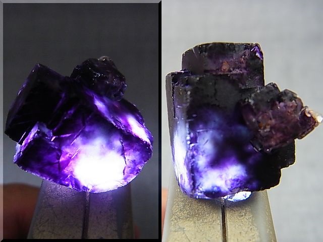 画像: ナミビア・エロンゴ産ブラック(ディープパープルカラー)フローライト原石 11.0g